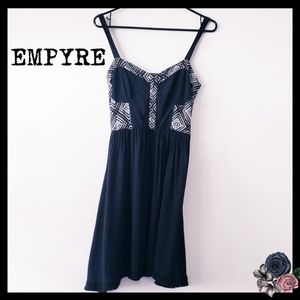 ♥️ Empyre:Size:M/ Black Geo Print Fit and Flare dress